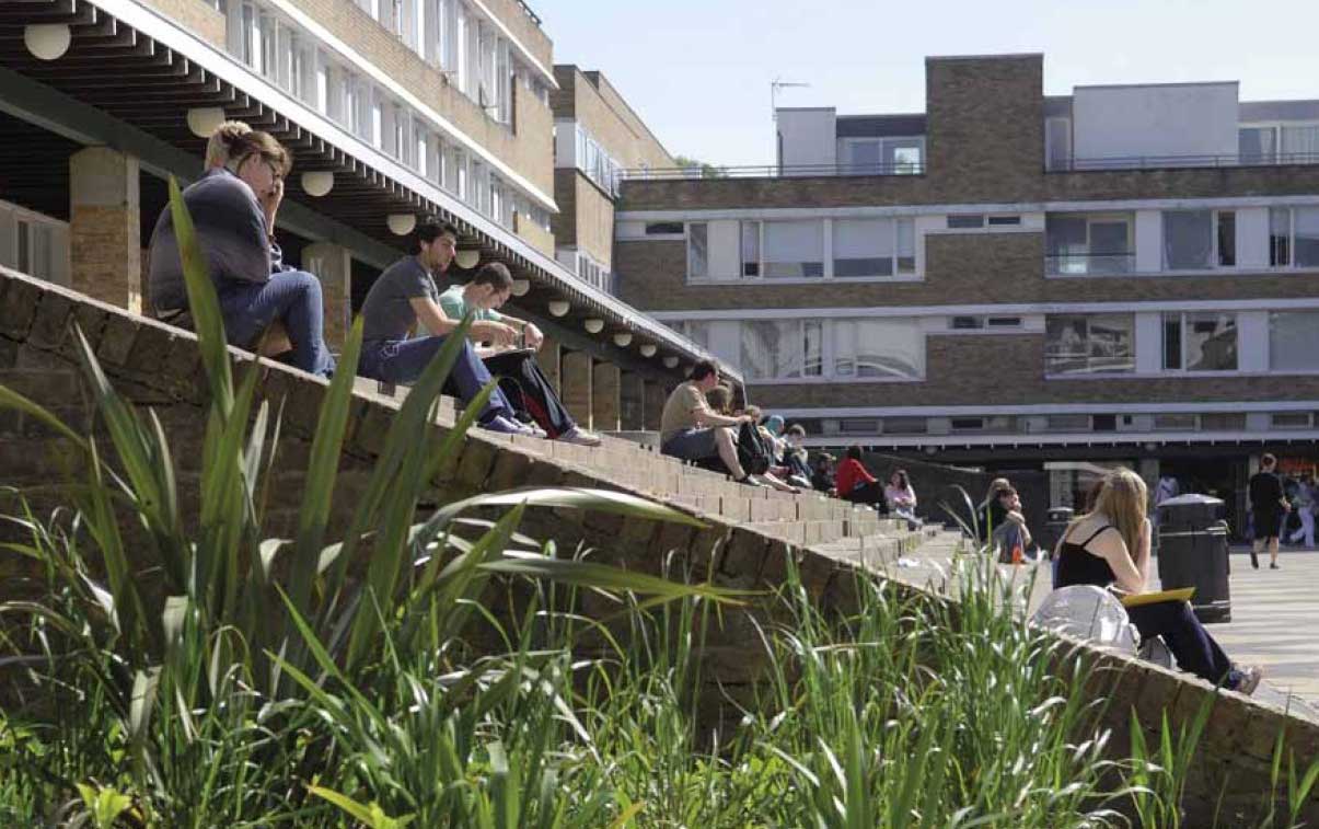Street life at Alexander Square,
Lancaster University.